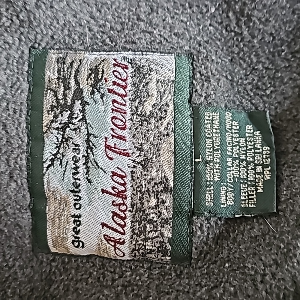 Vintage Alaska Frontier winter snow ski jacket removable hood zipper nylon coat - Picture 11 of 13